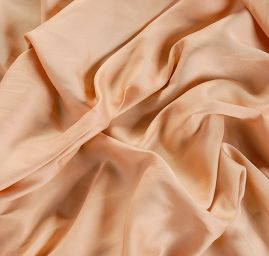 Cupro šatová látka tělové barvy