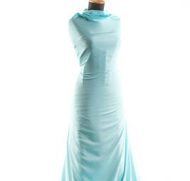 Krepdešín imitace hedvábí blankytně modré