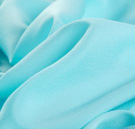 Krepdešín imitace hedvábí blankytně modré