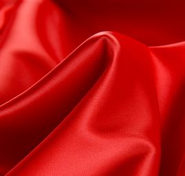 Satén pružný pololesk červený
