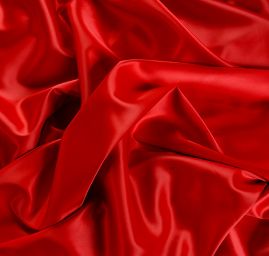 Satén pružný pololesk červený
