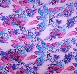 Hedvábný satén peří/gepard růžový