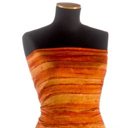 Batika kreš satén oranžovo-vínová