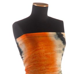 Šifón Krešo batika oranžovo-čierna