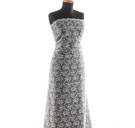 Krajka tylová drobná výšivka lomená bílá