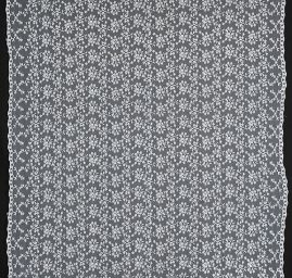 Krajka tylová drobná výšivka lomená bílá