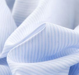 Bavlněná látka vzor proužky sv.modrá bílá