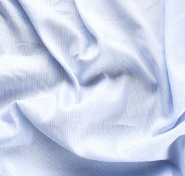 Bavlněná látka vzor proužky sv.modrá bílá