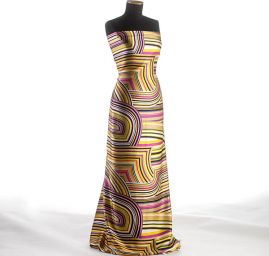 Hedvábný satén geometrický vzor