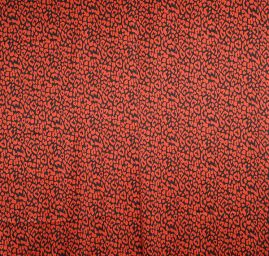 Hedvábný satén zvířecí vzor  skořicový