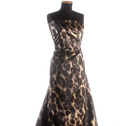 Hedvábný atlas nepřužný zvířecí motiv