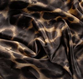 Hedvábný atlas nepřužný zvířecí motiv