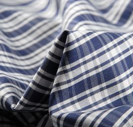 Bavlněná látka pružná jemná kostka modrá