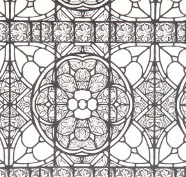 Kosýmová látka směs vlna hedvábí ornament