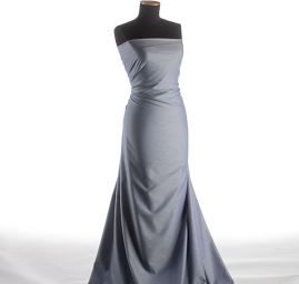 Viskozová žakárová látka šedomodrá pepito vzor