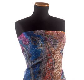 Šifon jemný kreš netradiční vzor