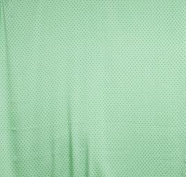 Šatová látka mikado puntík zelený/černý