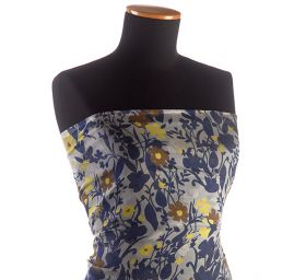 Šifon kreš květinový vzor II.jakost