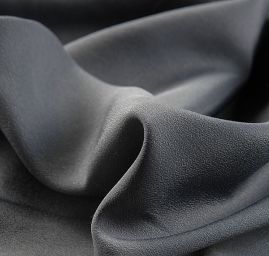 Krepdešín imitace hedvábí šedý