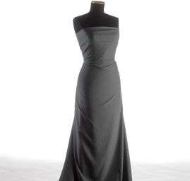 Krepdešín imitace hedvábí šedý