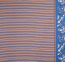 Šatová látka imitace hedvábí modrohnědá II.jakost