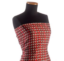 Šatová látka imitace hedvábí vínovočervená