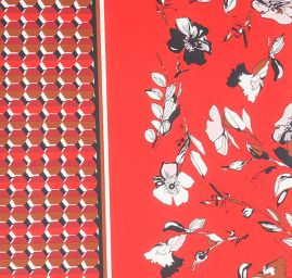 Šatová látka imitace hedvábí vínovočervená