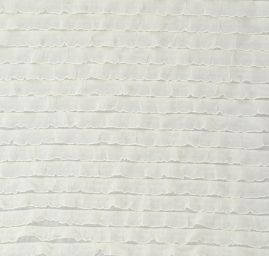 Efektní úplet s volánky smetanový