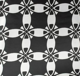 Látka jemný satén černobílý vzor II.jakost