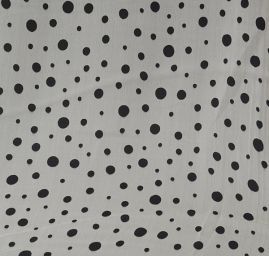 Hedvábný mušelín plisé vzor puntík