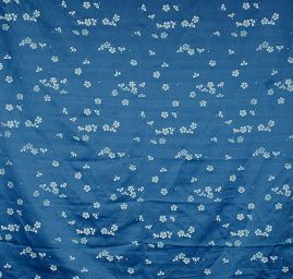 Žakárová látka květy tyrkys/sv.modrá II.jakost