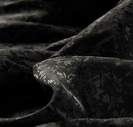 Žakárová látka jemná květinový motiv