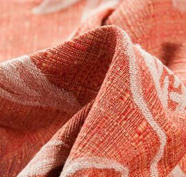 Dekorační látka Buret Plain Flower terracota