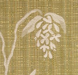 Dekorační látka Buret Plain Flower green apple