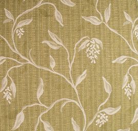 Dekorační látka Buret Plain Flower green apple