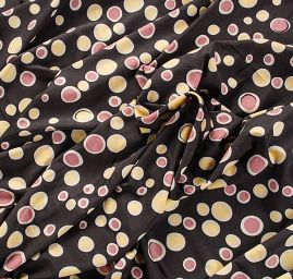 Úplet puntík žlutý/starorůžový II.jakost