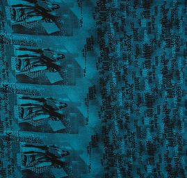 Úplet postavy/nápisy tyrkysovočerná