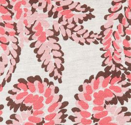 Úplet vzor květin smetanový/růžový