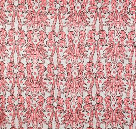 Úplet vzor květin smetanový/růžový