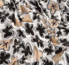 Úplet květinový motiv sv. hnědočerné II. jakost