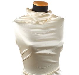 Satén pružný hladký barva šampáň