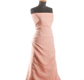 Len střední síly melírový smetanový/lososový