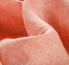 Len střední síly melírový smetanový/lososový