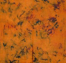 Batika letní viskozová látka skořice/temně zelená