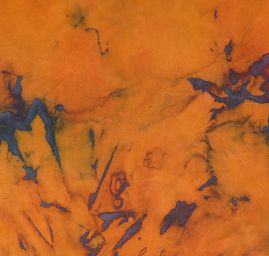 Batika letní viskozová látka skořice/temně zelená