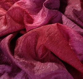 Batika letní směsová látka růžovo/vínová