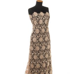 Krajka hrubá květ béžová