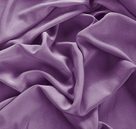 Krepdešín imitace hedvábí fialovošedá