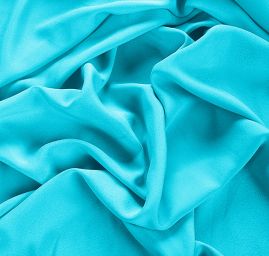 Krepdešín imitace hedvábí světle modré