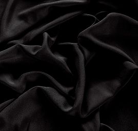 Krepdešín imitace hedvábí černý